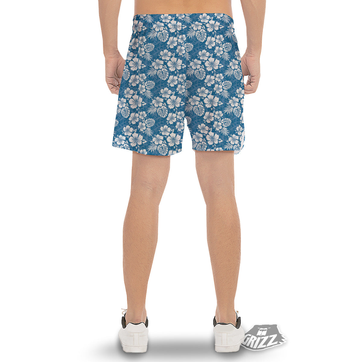 Camo Flower Aloha Hawaiian Print Pattern Men's Gym Shorts-grizzshop