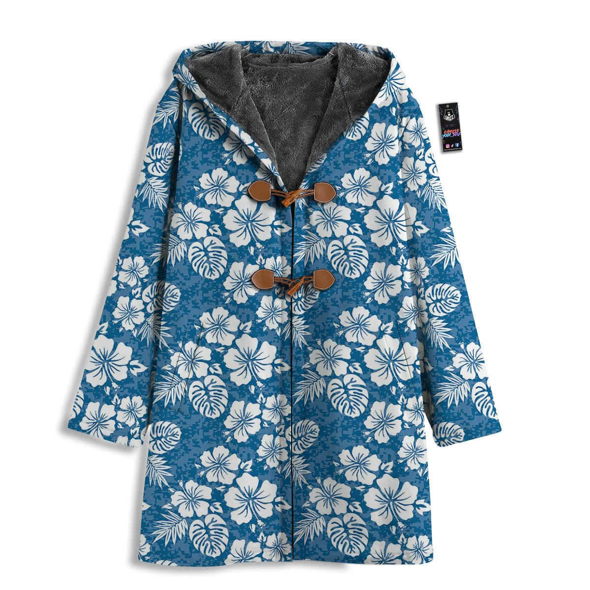 Camo Flower Aloha Hawaiian Print Pattern Men's Windbreaker Jacket-grizzshop