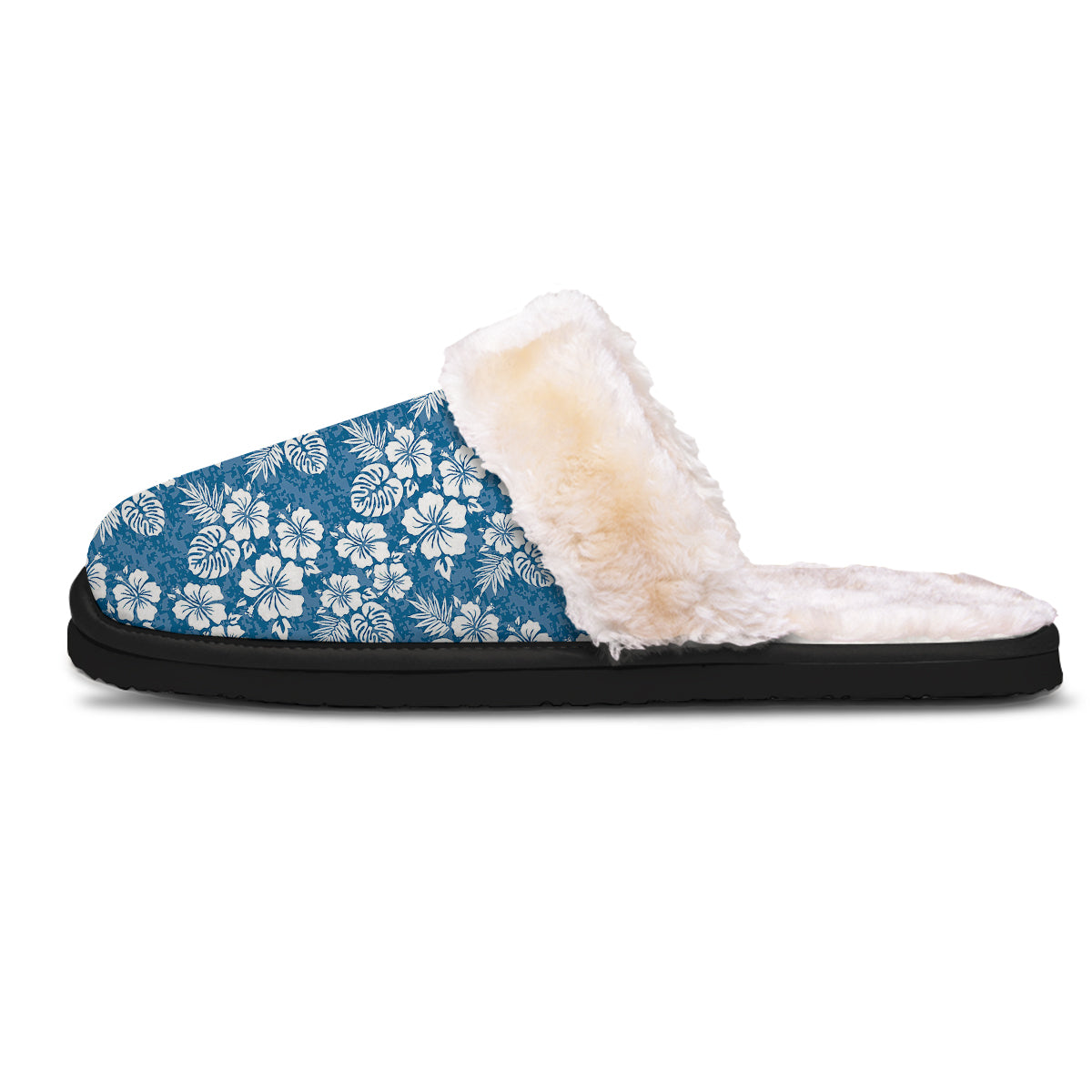 Camo Flower Aloha Hawaiian Print Pattern Slippers-grizzshop