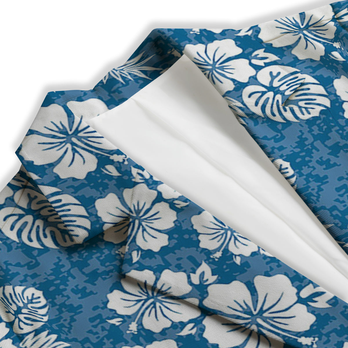 Camo Flower Aloha Hawaiian Print Pattern Women's Blazer-grizzshop