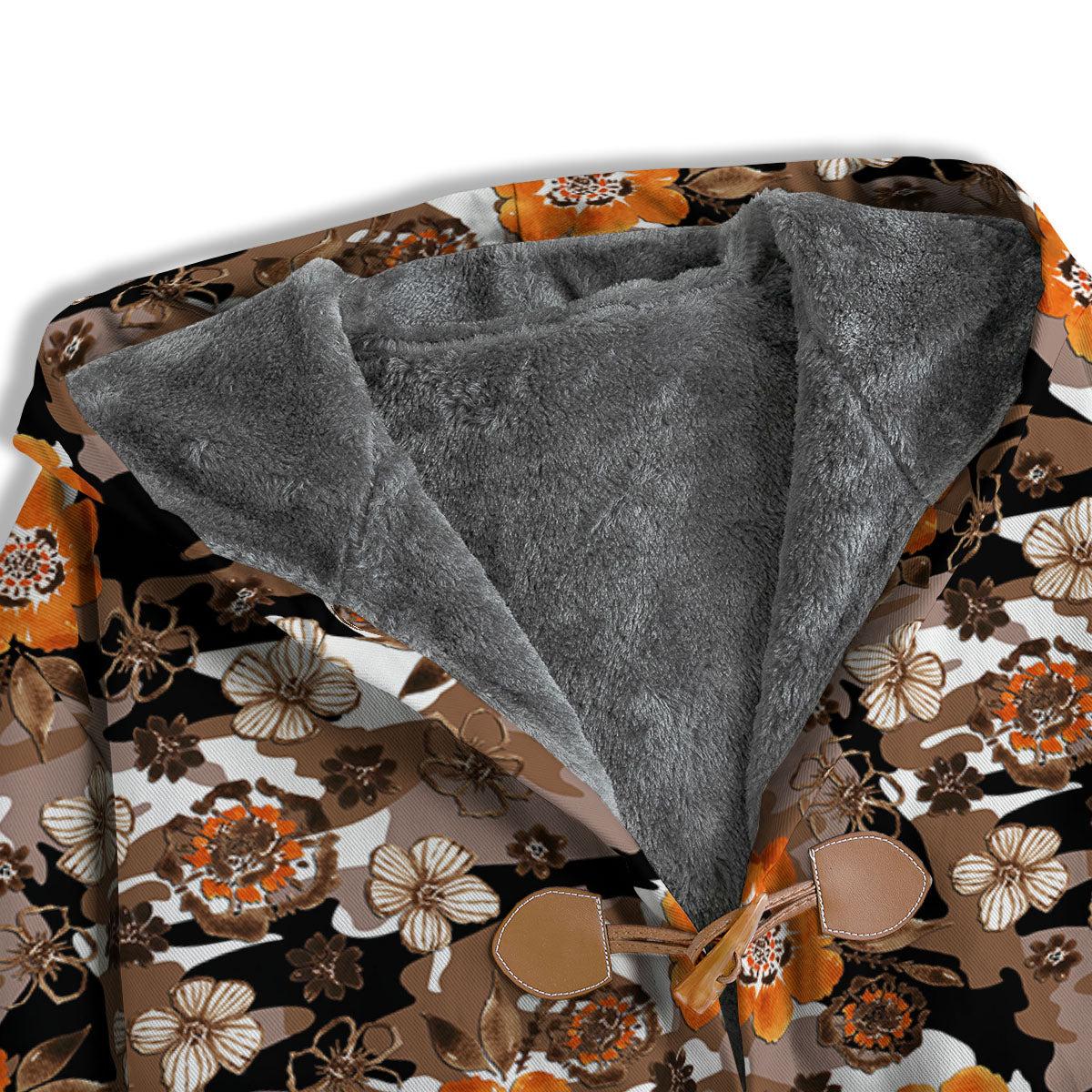 Camo Flower Brown Hawaiian Print Pattern Men's Windbreaker Jacket-grizzshop