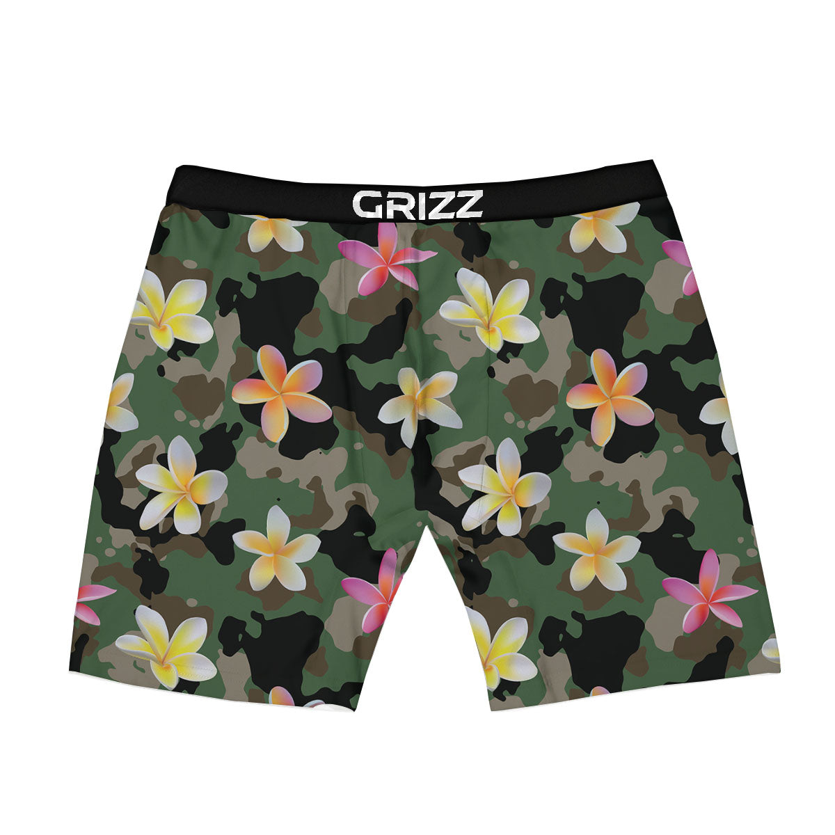 Camo Flower Military Green Print Pattern Boxer Briefs-grizzshop