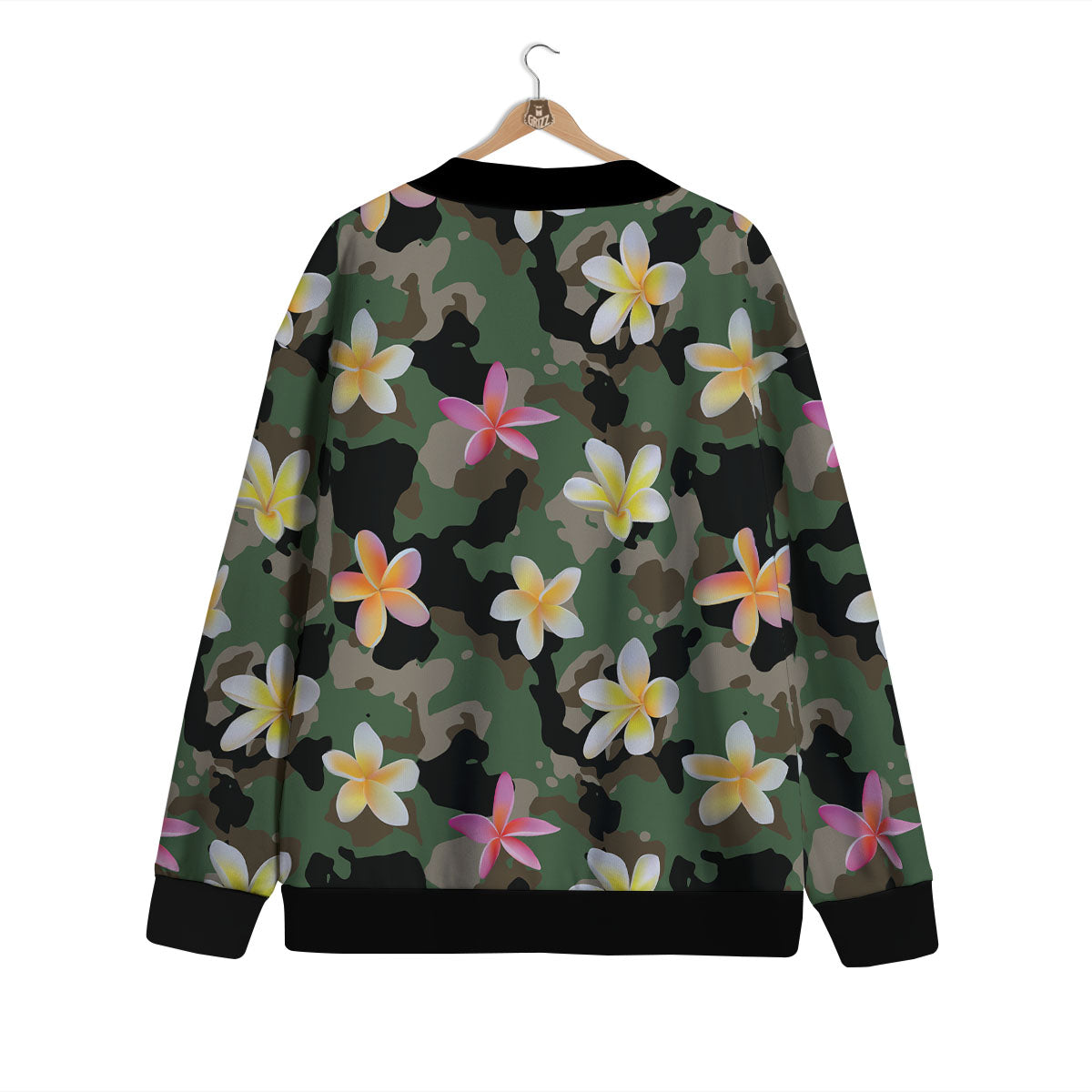 Camo Flower Military Green Print Pattern Cardigan-grizzshop