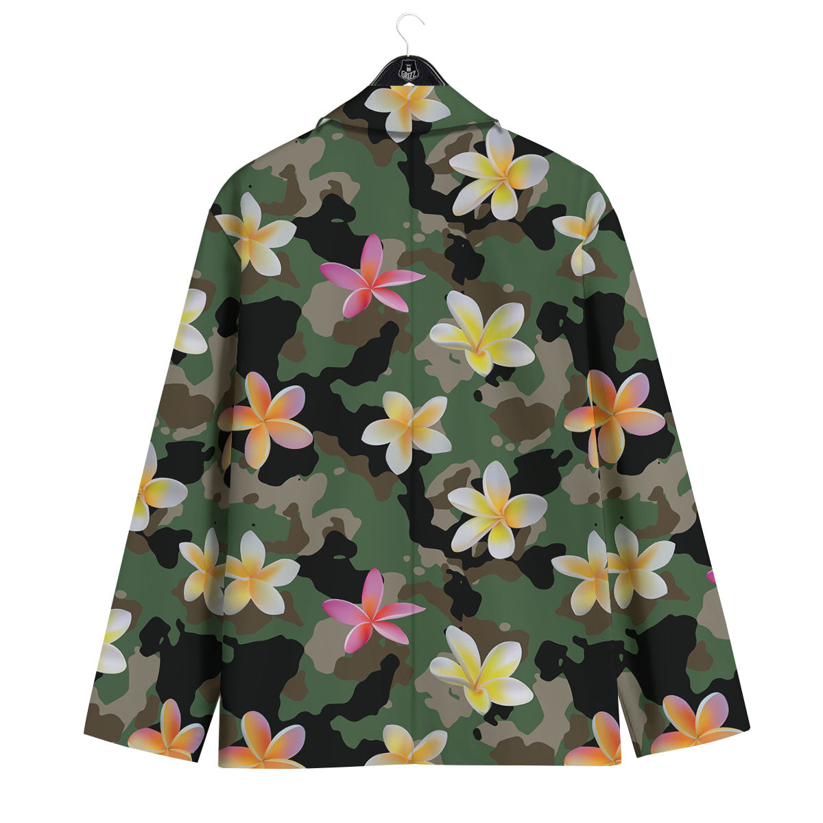 Camo Flower Military Green Print Pattern Men's Sport Coat-grizzshop