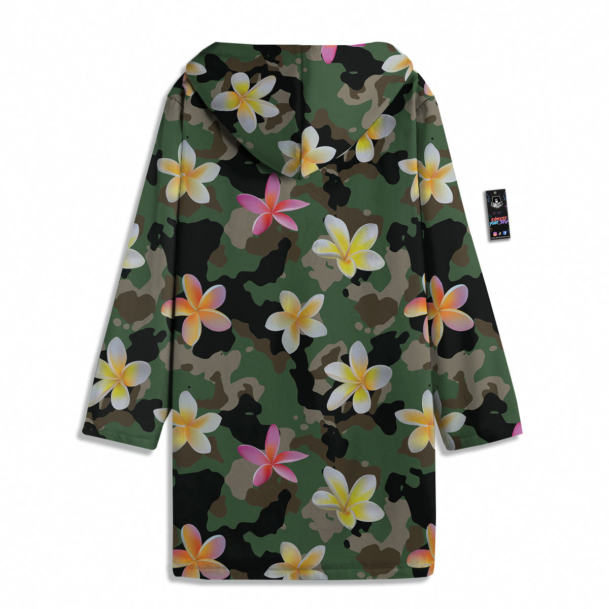 Camo Flower Military Green Print Pattern Men's Windbreaker Jacket-grizzshop