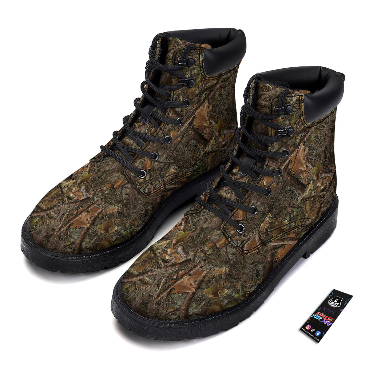 Camo Hunting Print Pattern Boots-grizzshop
