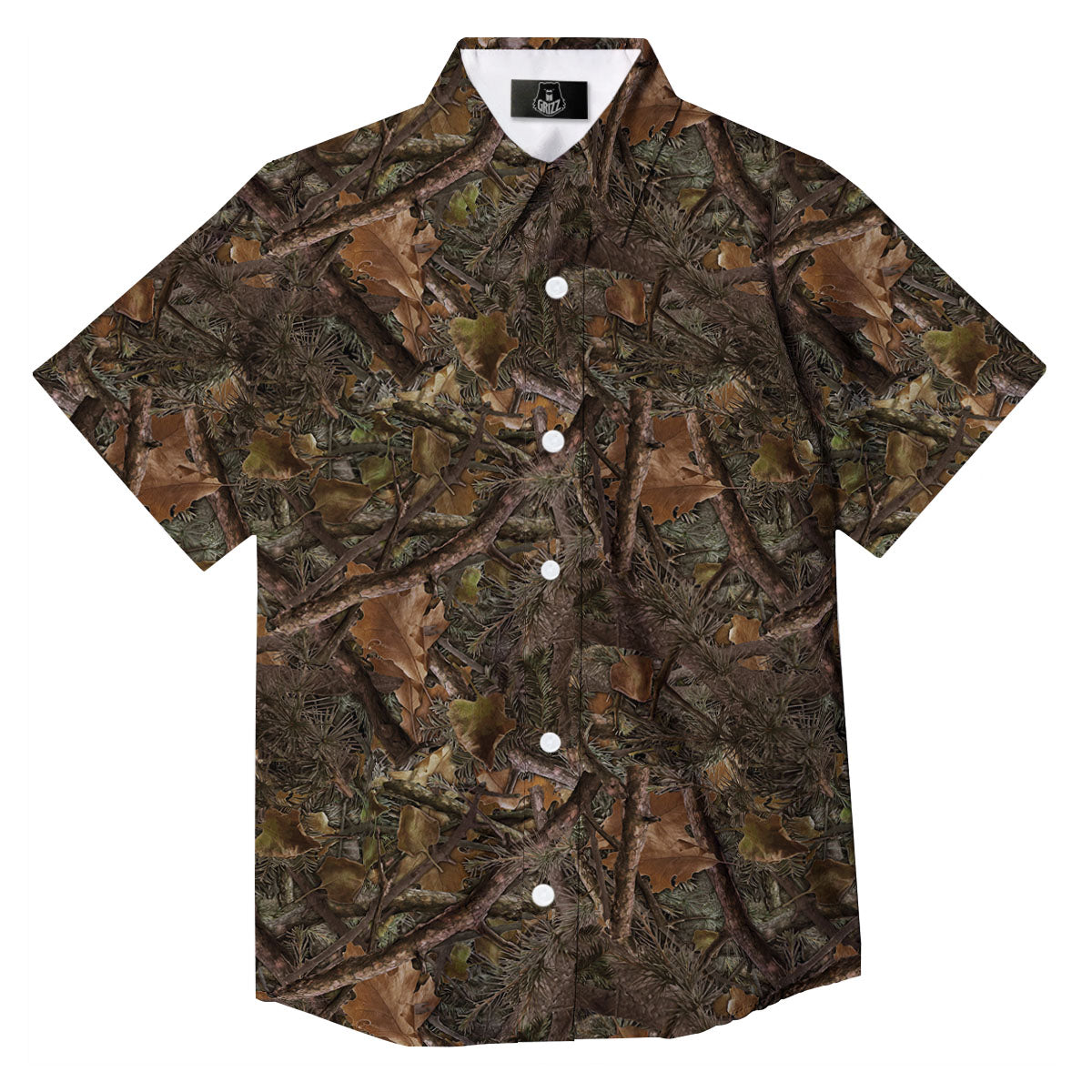 Camo Hunting Print Pattern Button Up Shirt-grizzshop