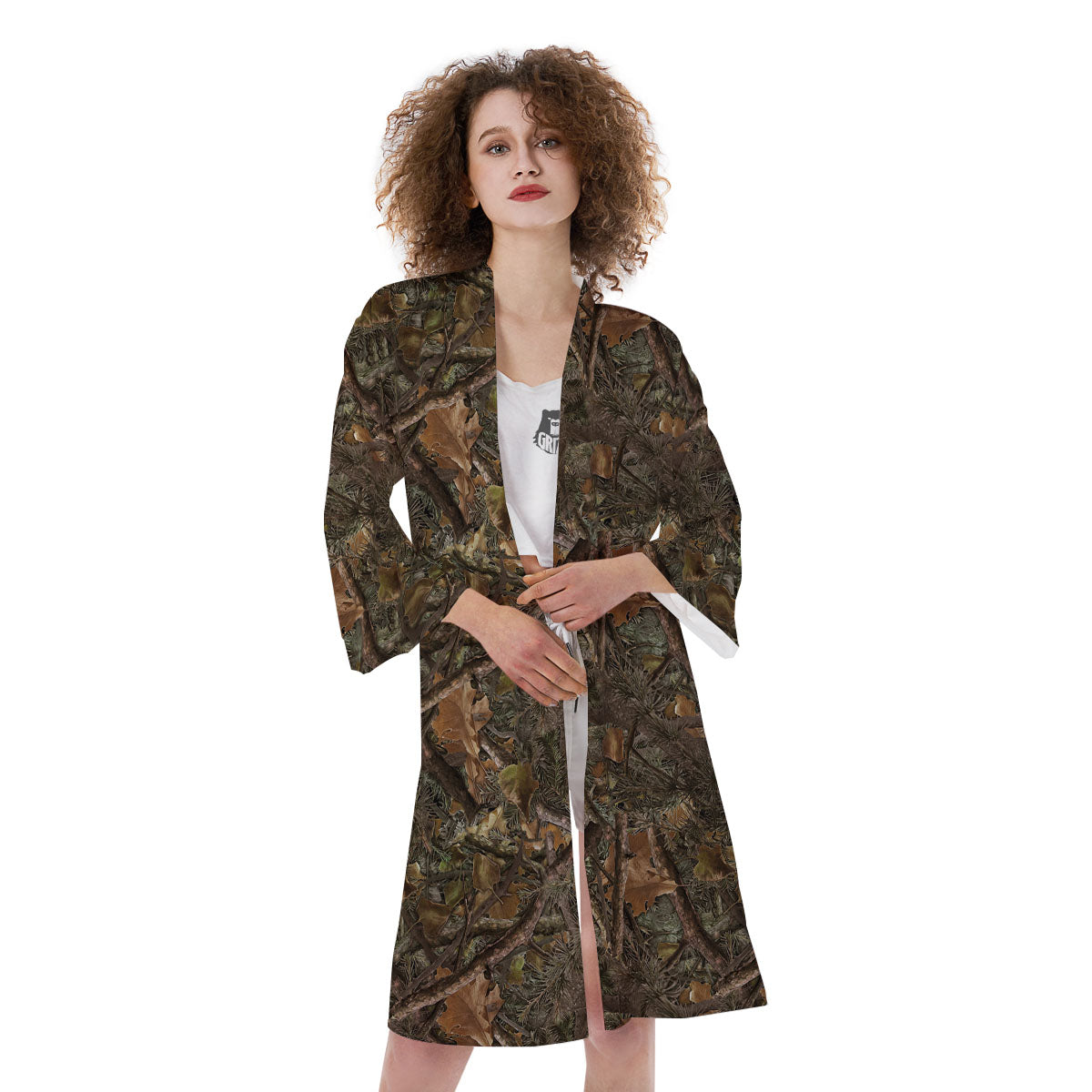 Camo Hunting Print Pattern Kimono-grizzshop