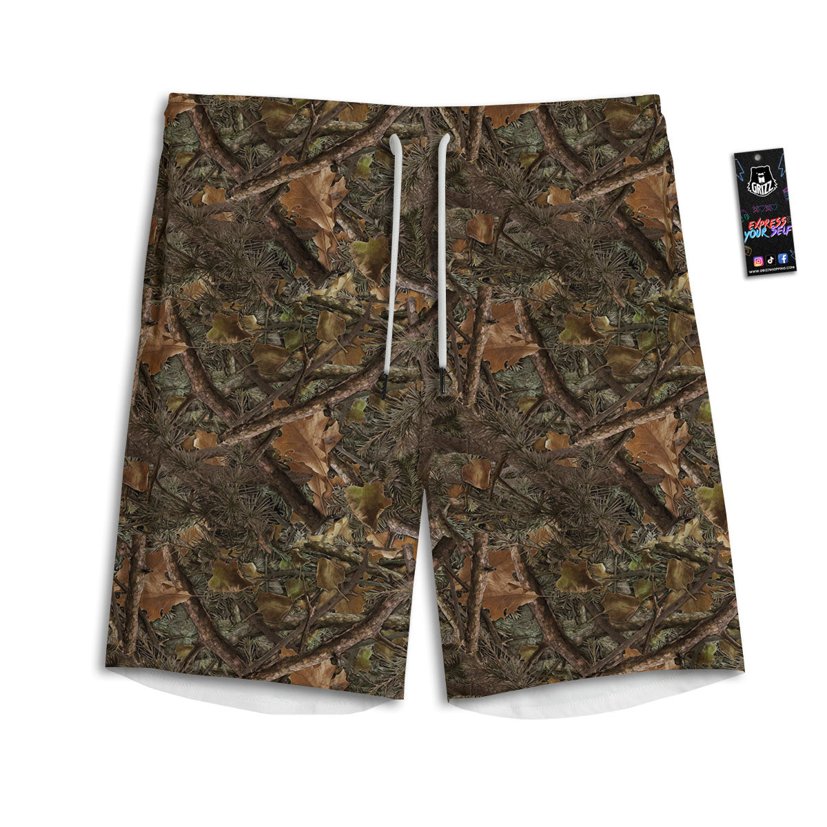 Camo Hunting Print Pattern Men's Athletic Shorts