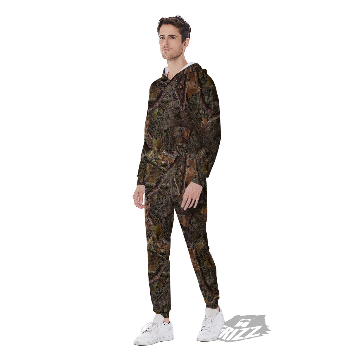 Camo Hunting Print Pattern Men's Jumpsuit-grizzshop