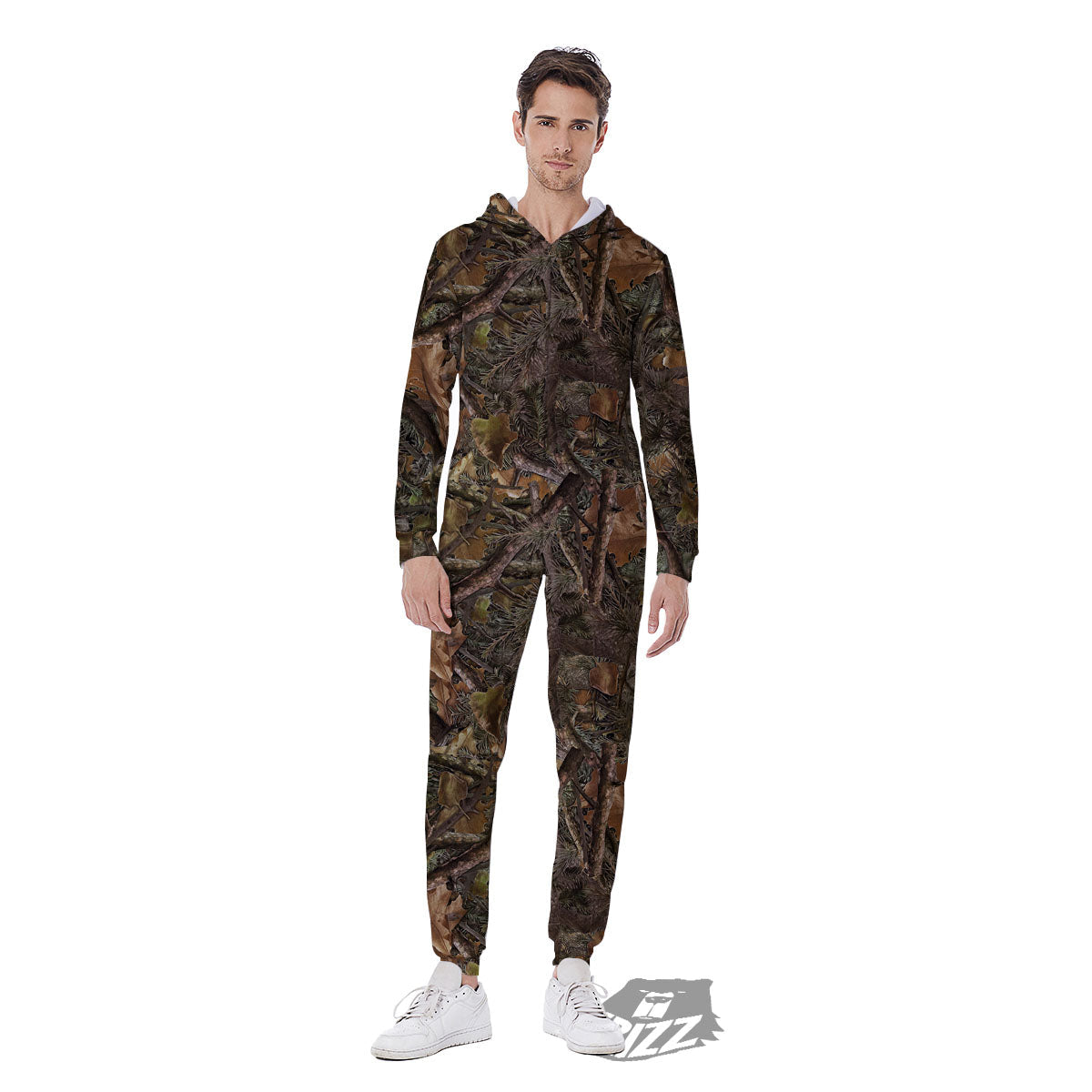 Camo Hunting Print Pattern Men's Jumpsuit-grizzshop