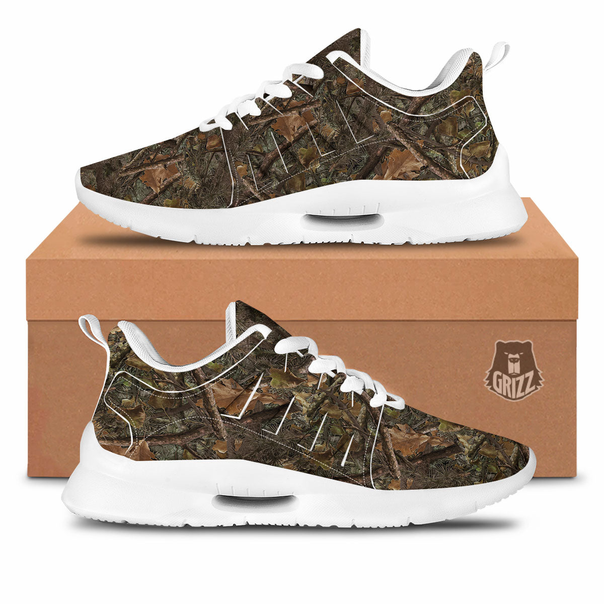 Camo Hunting Print Pattern Tennis Shoes-grizzshop