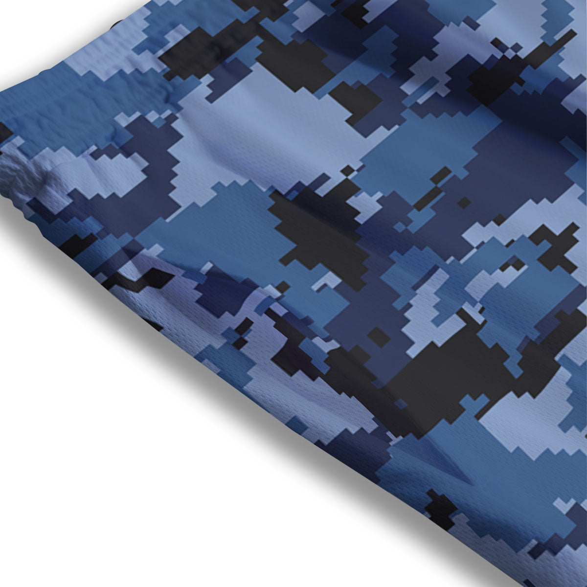 Camo Navy Digital Print Pattern Mesh Shorts-grizzshop