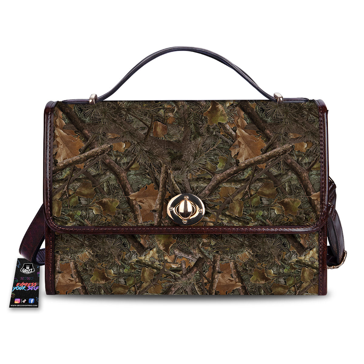 Camo Hunting Print Pattern Women's Satchel Bag