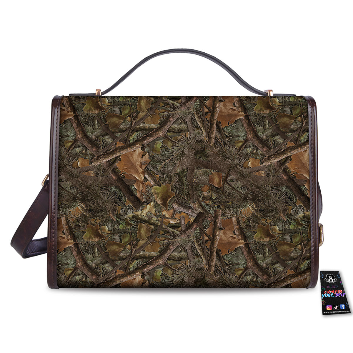 Camo Hunting Print Pattern Women's Satchel Bag