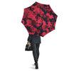 Camouflage Black And Red Print Umbrella-grizzshop