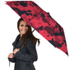 Camouflage Black And Red Print Umbrella-grizzshop