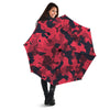 Camouflage Black And Red Print Umbrella-grizzshop