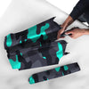 Camouflage Black And Teal Print Umbrella-grizzshop