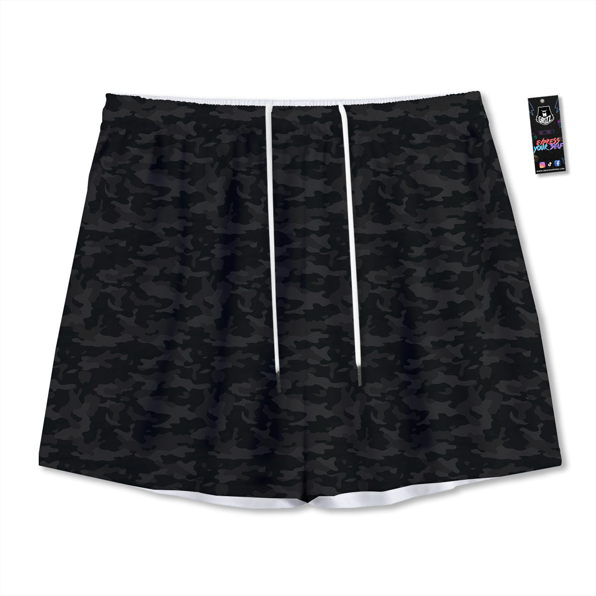 Dachshund Wearing Red Sunglasses Print Mesh Shorts