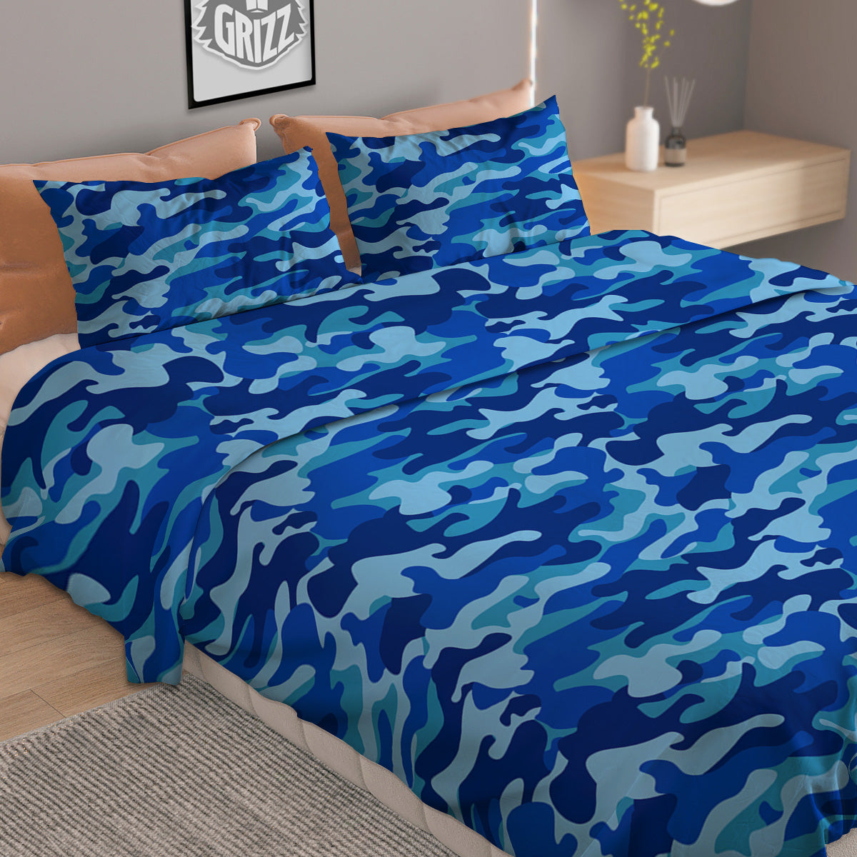 Checkered Black And Grey Print Pattern Duvet Cover Bedding Set