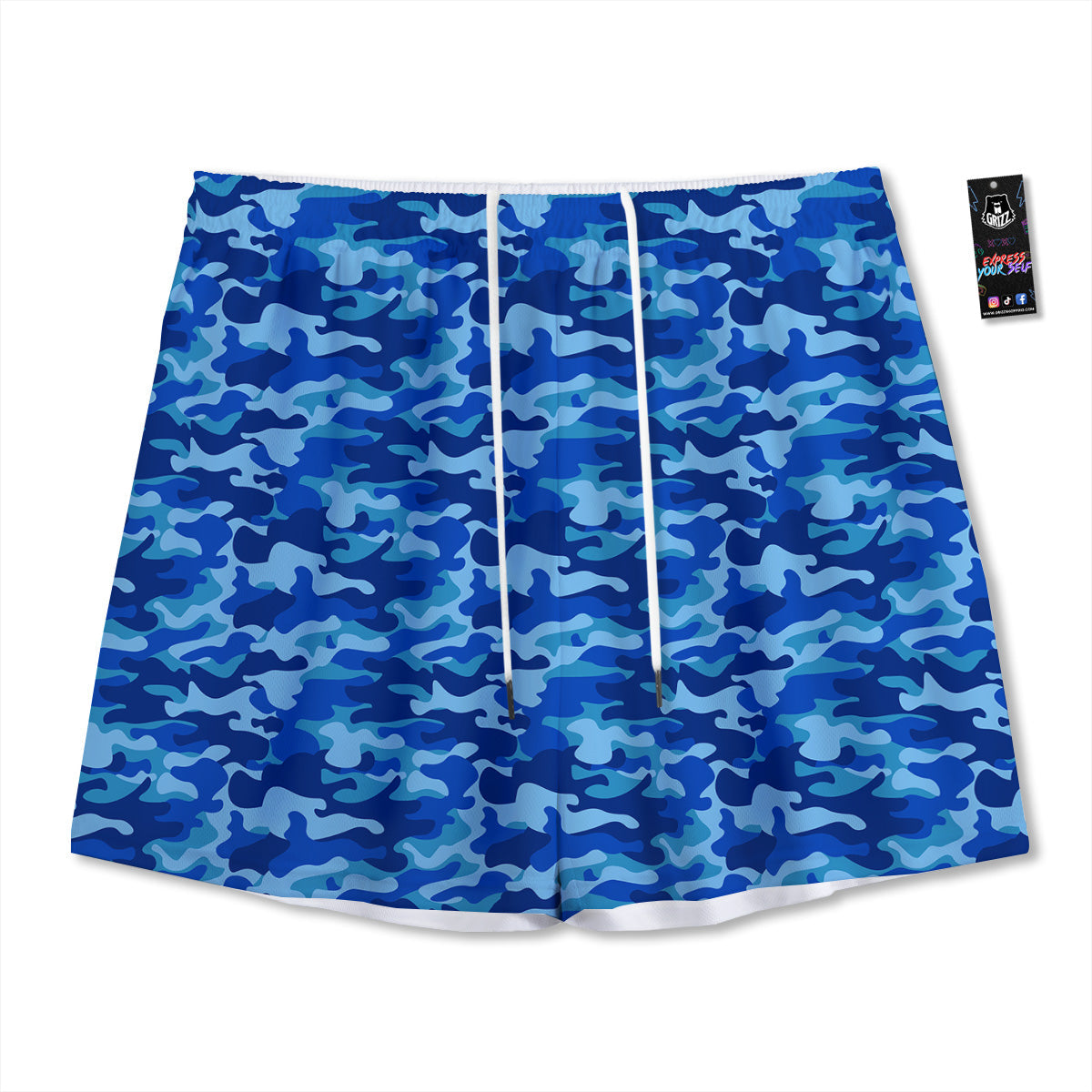 Checkered Black And Grey Print Pattern Mesh Shorts