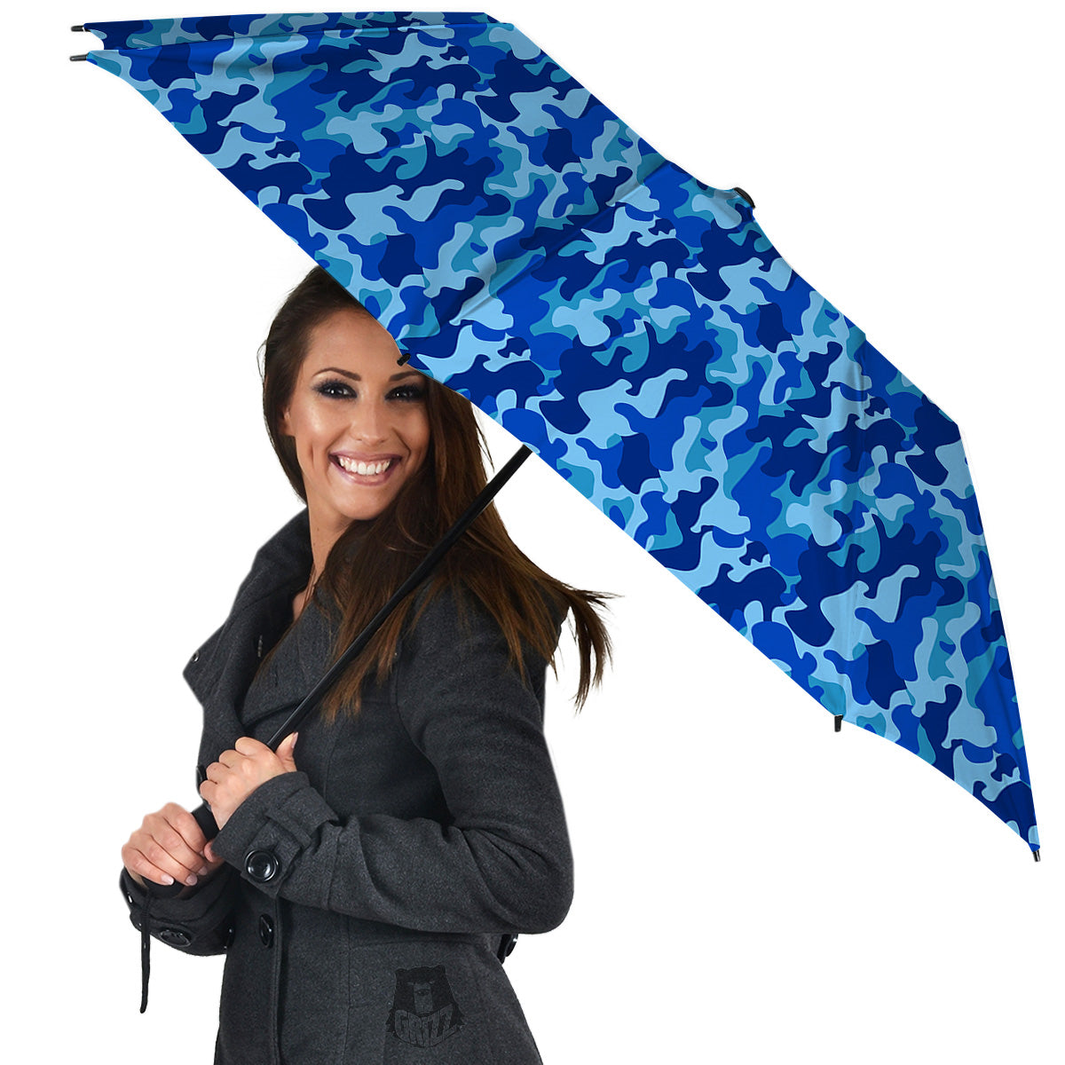 Camouflage Blue Print Umbrella-grizzshop