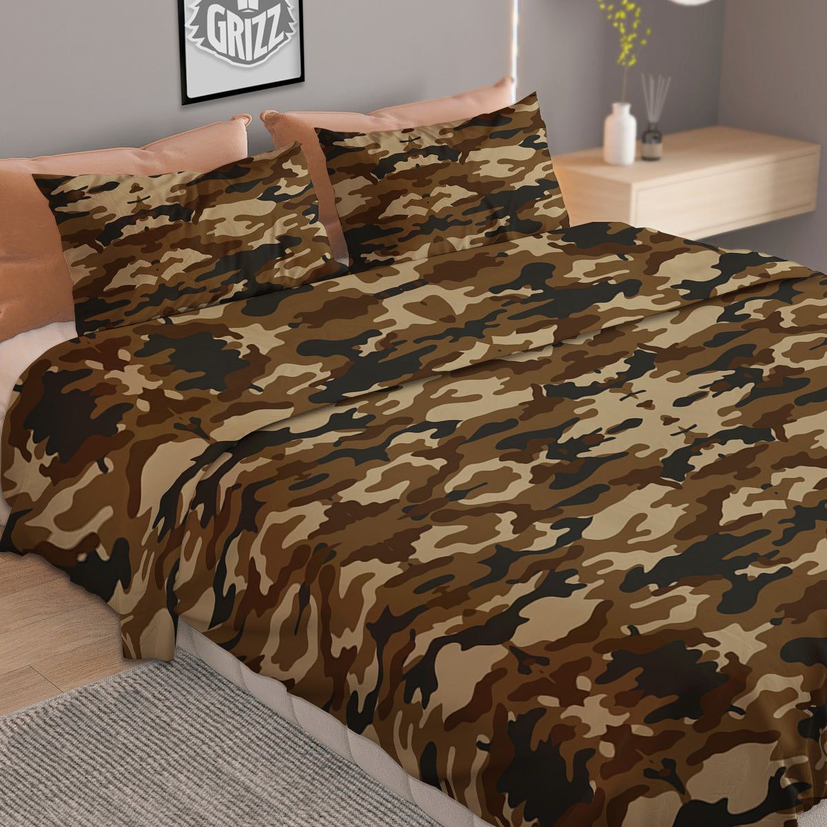 Checkered White And Grey Print Pattern Duvet Cover Bedding Set