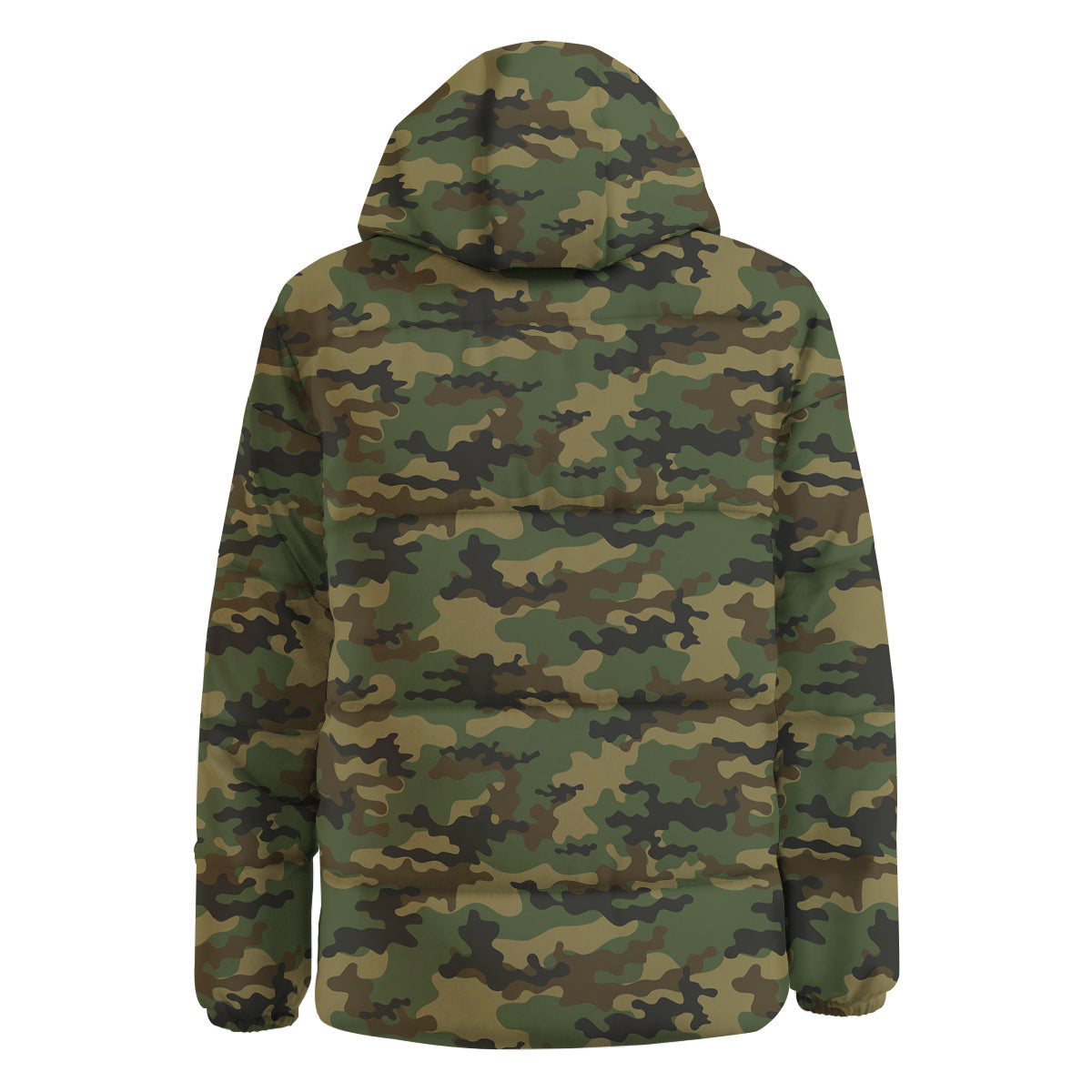 Camouflage Classic Green Print Down Jacket-grizzshop