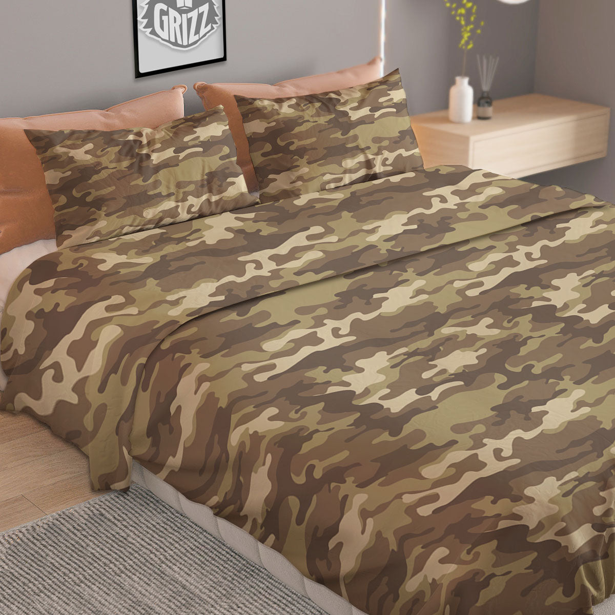 Camouflage Desert Print Duvet Cover Bedding Set