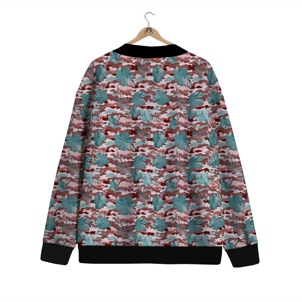Camouflage Flower Colorful Aloha Print Cardigan-grizzshop