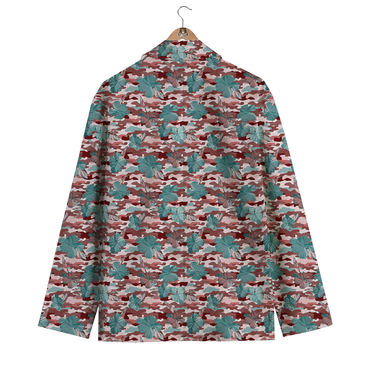 Camouflage Flower Colorful Aloha Print Men's Blazer-grizzshop