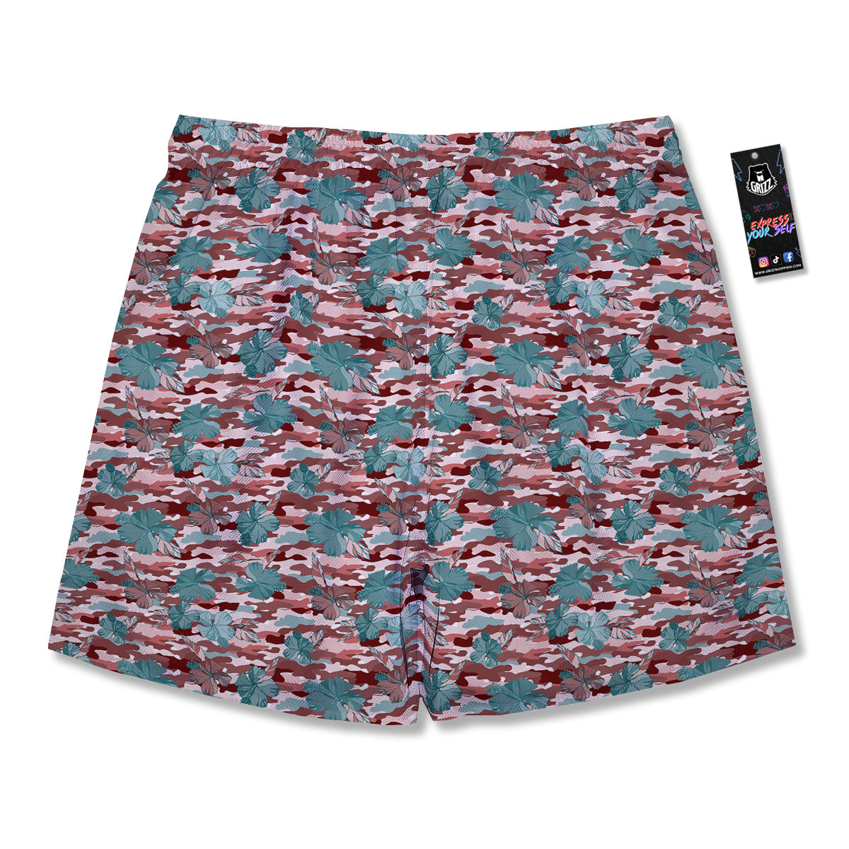 Camouflage Flower Colorful Aloha Print Men's Running Shorts-grizzshop