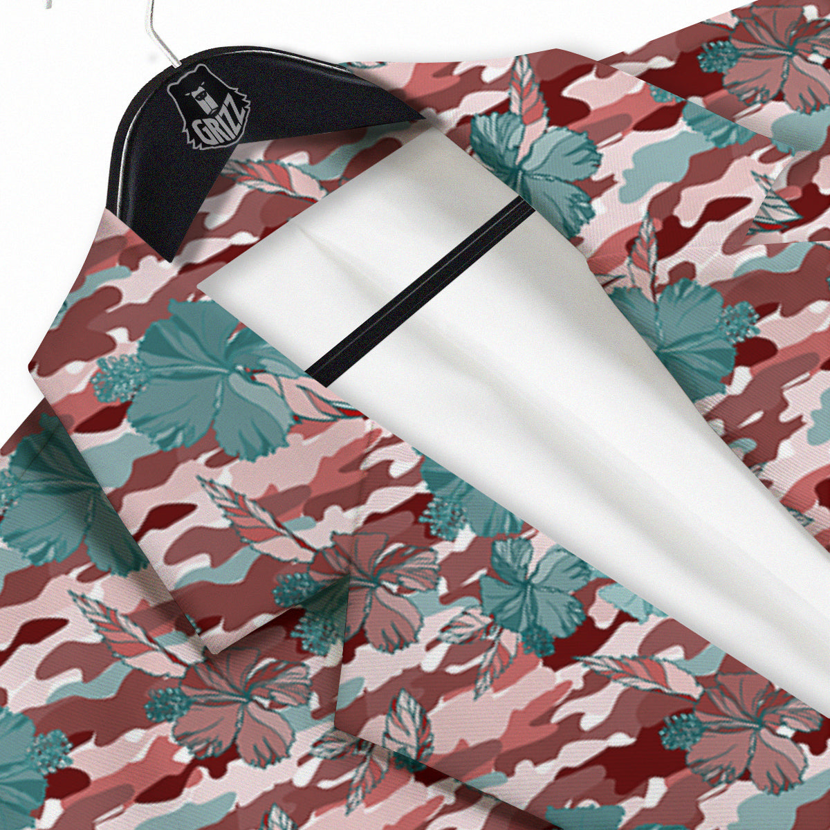 Camouflage Flower Colorful Aloha Print Men's Sport Coat-grizzshop