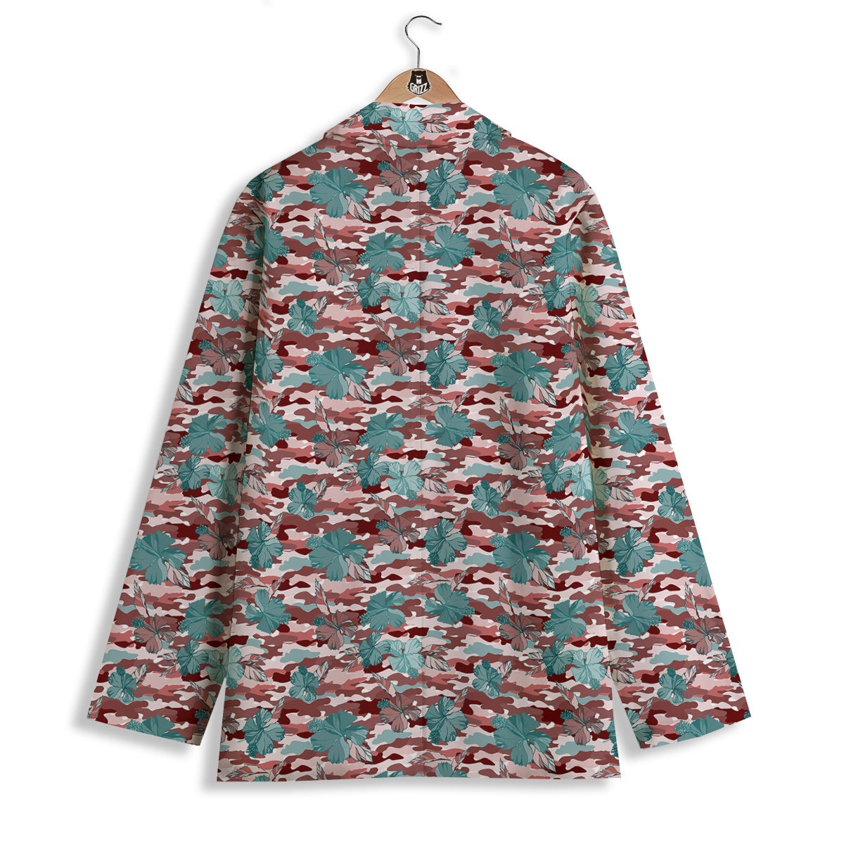 Camouflage Flower Colorful Aloha Print Women's Blazer-grizzshop