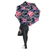 Camouflage Flower Pink Rose Print Umbrella-grizzshop