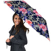 Camouflage Flower Pink Rose Print Umbrella-grizzshop