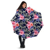 Camouflage Flower Pink Rose Print Umbrella-grizzshop