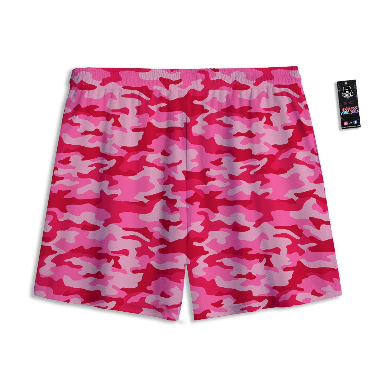 Camouflage Hot Pink Print Mesh Shorts
