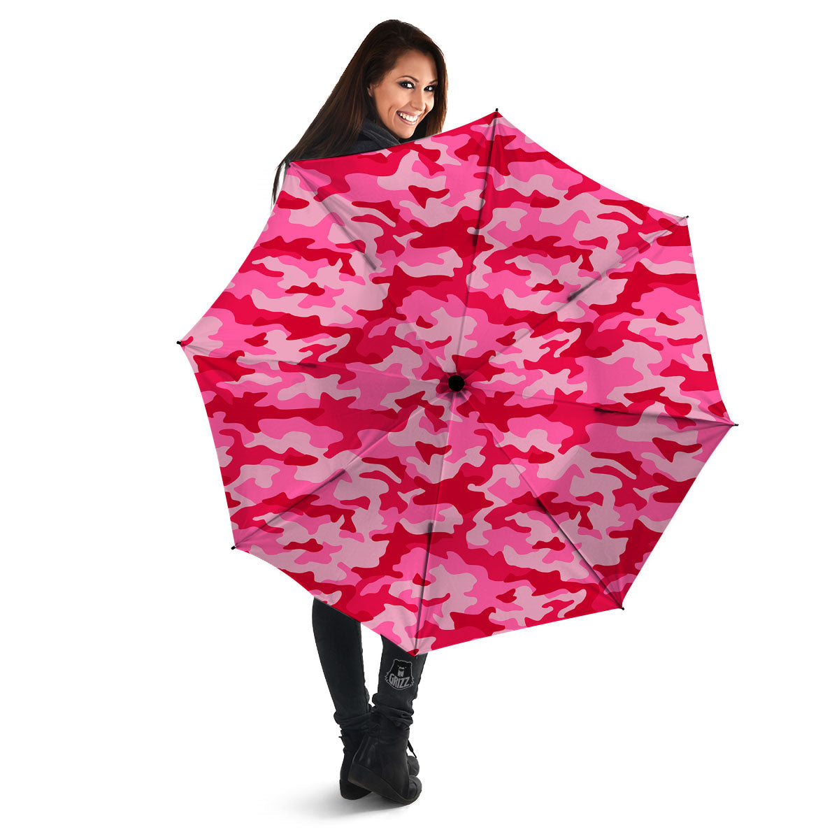 Camouflage Hot Pink Print Umbrella-grizzshop