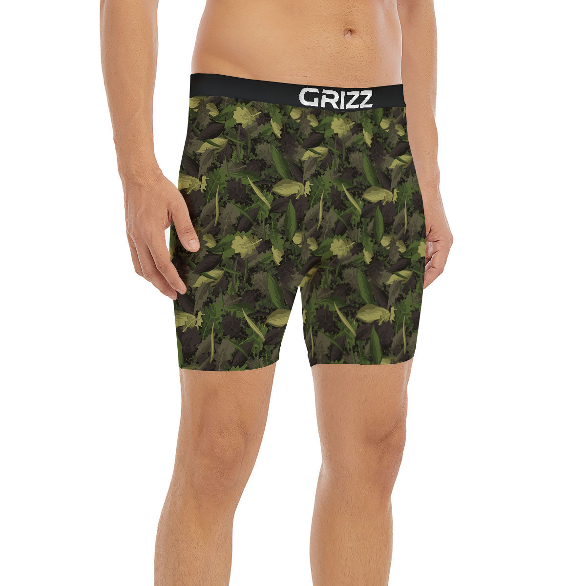 Camouflage Hunting Oak Tree Print Boxer Briefs-grizzshop