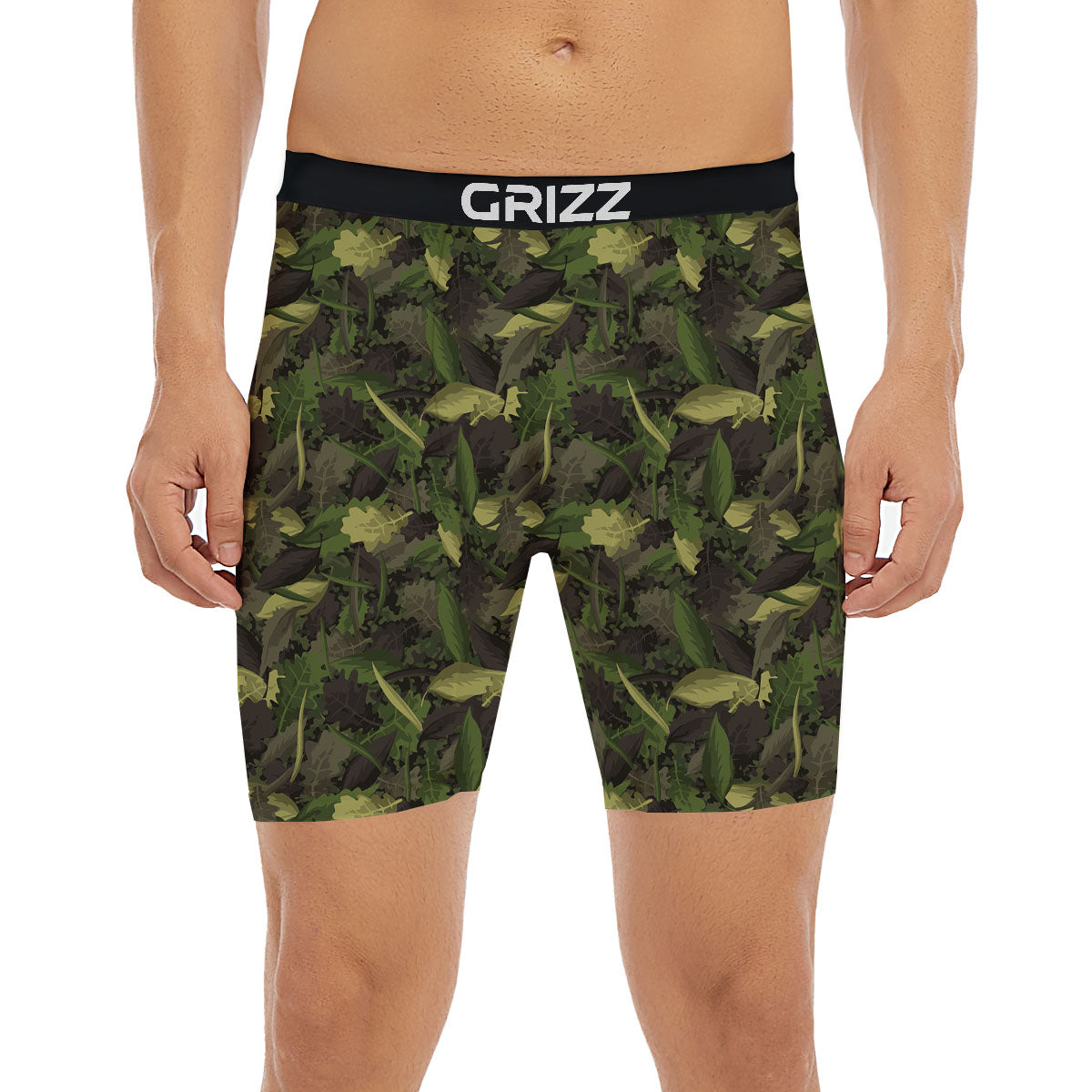 Camouflage Hunting Oak Tree Print Boxer Briefs-grizzshop