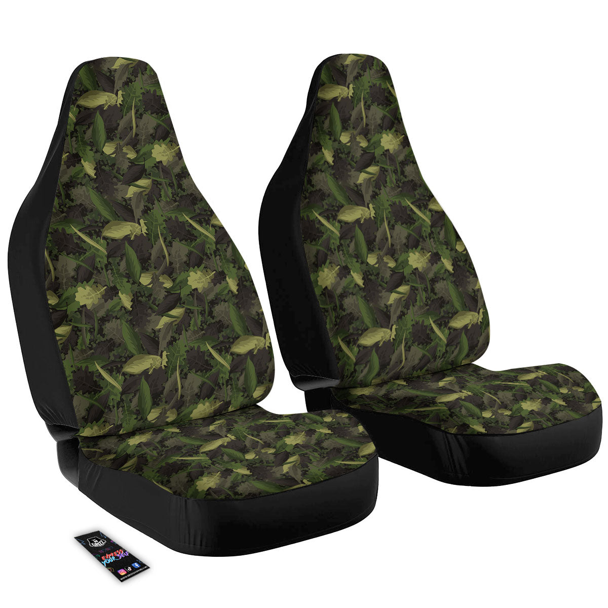 Camouflage Hunting Oak Tree Print Car Seat Covers-grizzshop