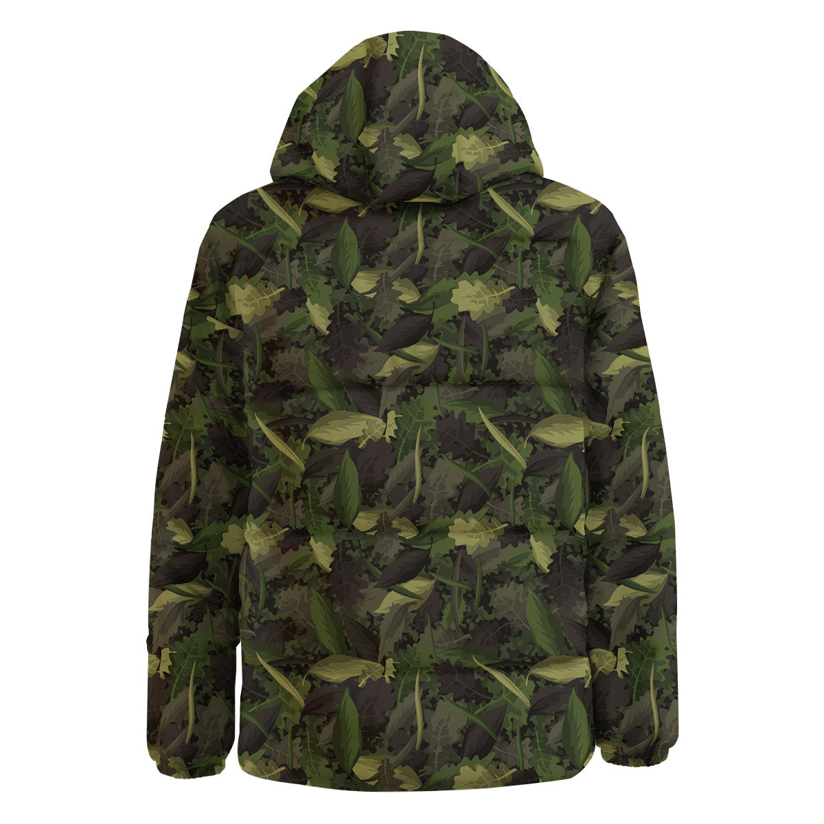 Camouflage Hunting Oak Tree Print Down Jacket-grizzshop