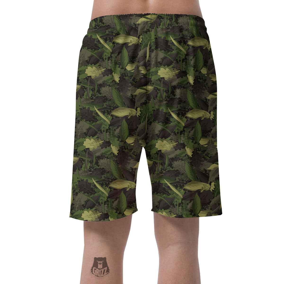 Camouflage Hunting Oak Tree Print Men's Shorts-grizzshop