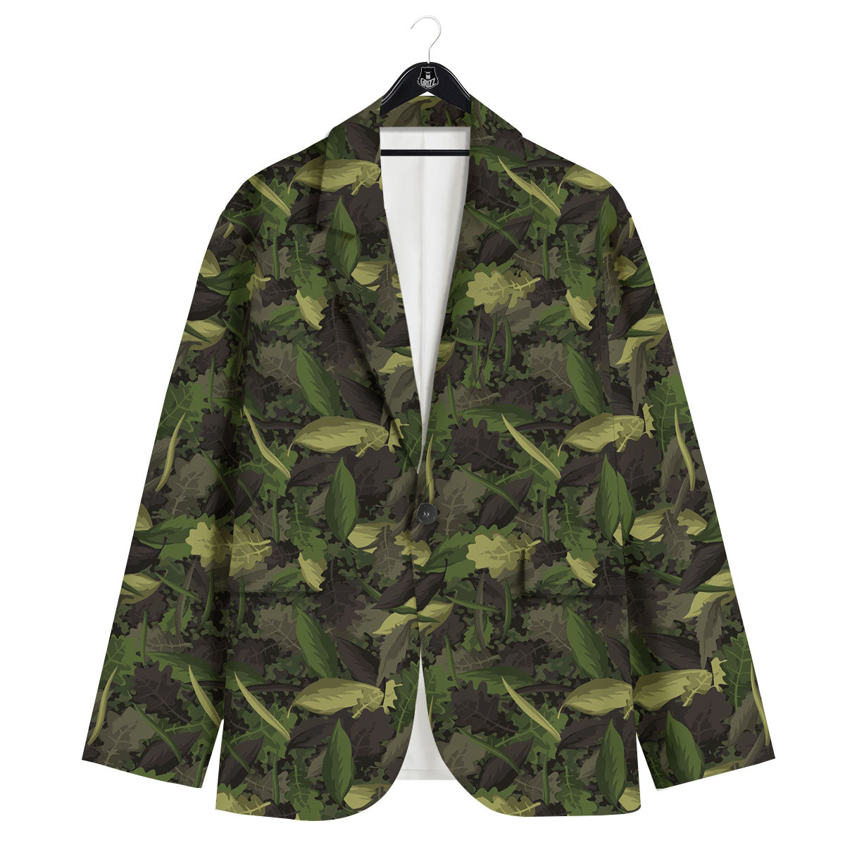 Camouflage Hunting Oak Tree Print Men's Sport Coat-grizzshop