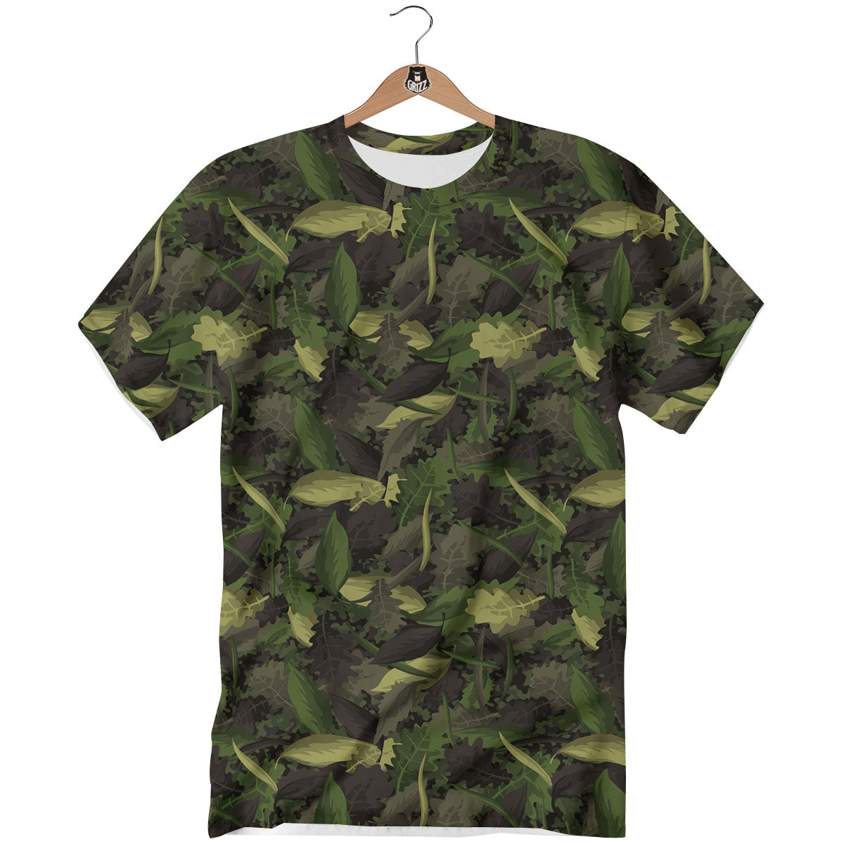Camouflage Hunting Oak Tree Print T-Shirt-grizzshop
