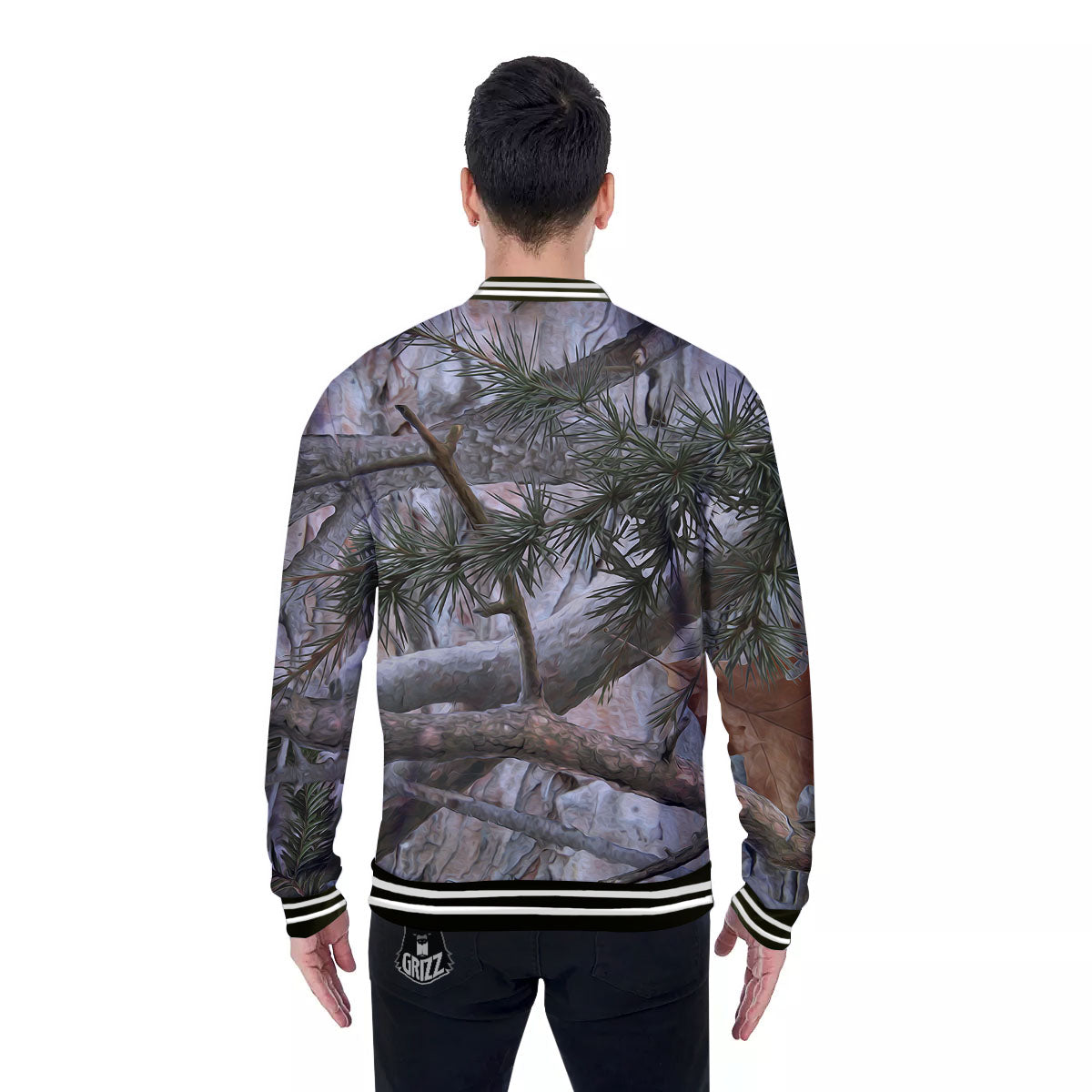Camouflage Hunting Print Pattern Baseball Jacket-grizzshop