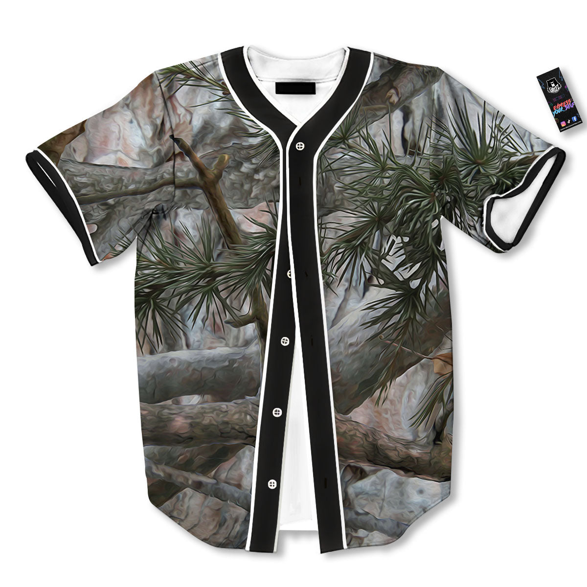Camouflage Hunting Print Pattern Baseball Jersey-grizzshop