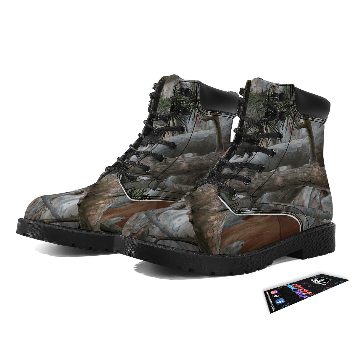 Camouflage Hunting Print Pattern Boots-grizzshop